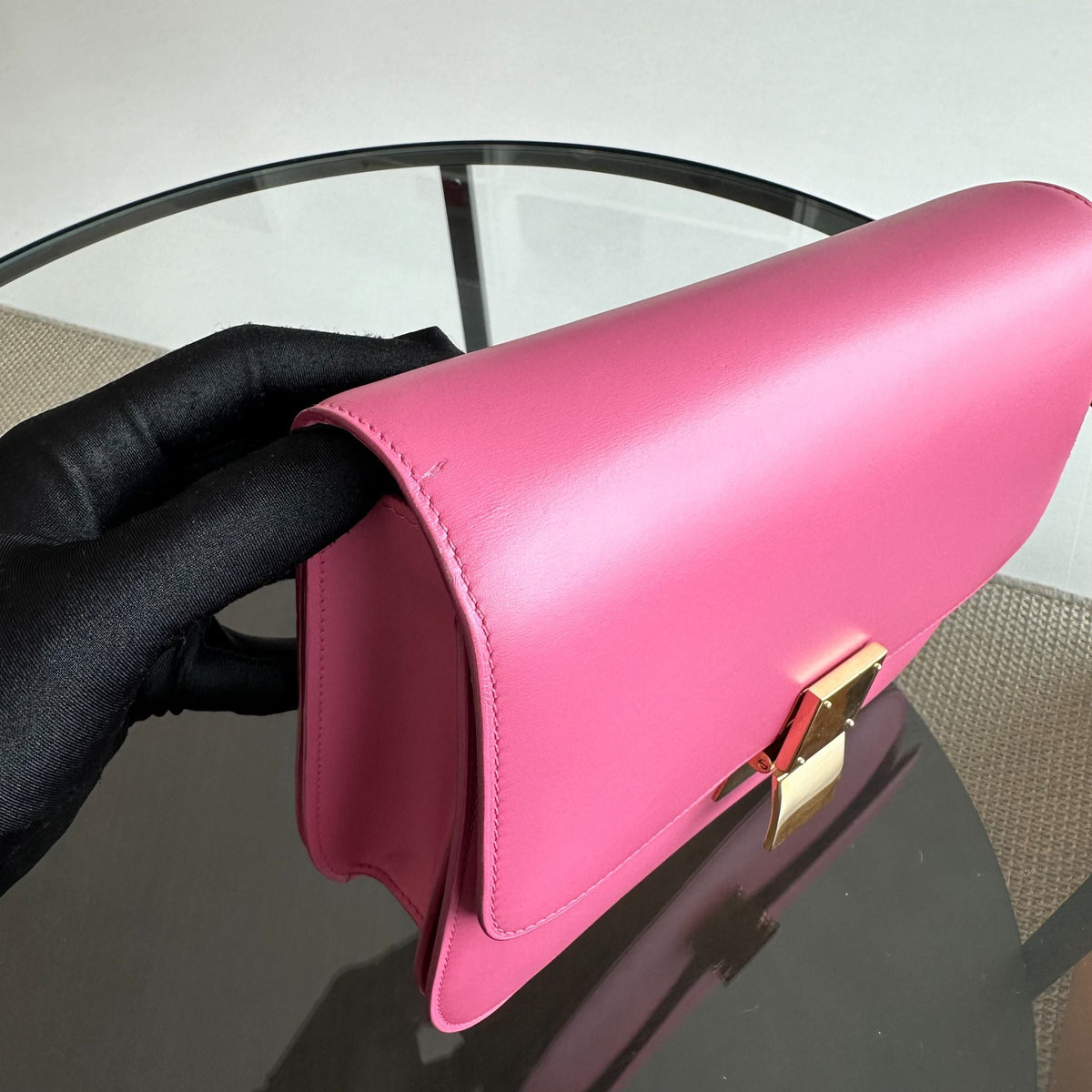 Celine Box Classic - Medium Smooth Calfskin Leather Pink GHW
