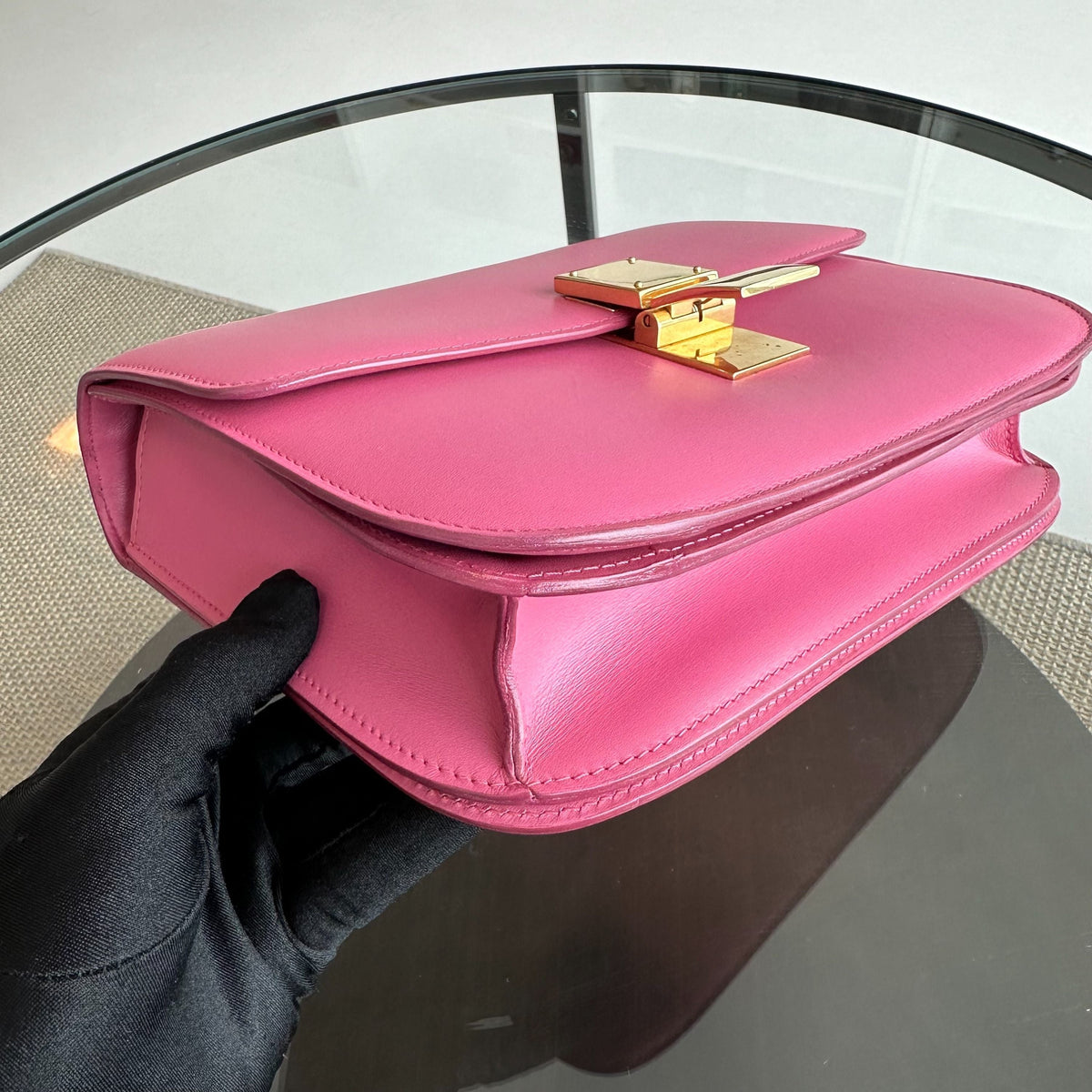Celine Box Classic - Medium Smooth Calfskin Leather Pink GHW