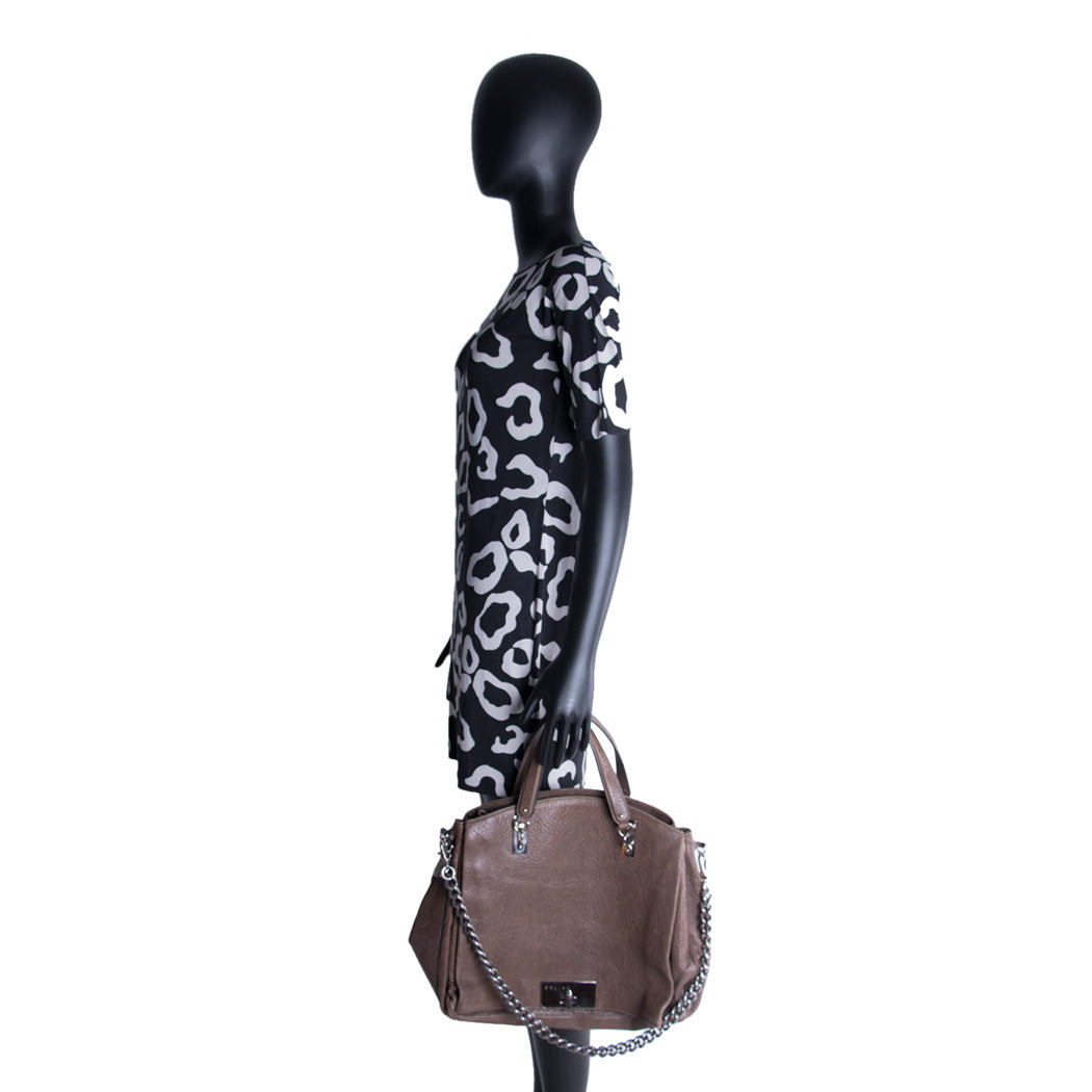 Céline Chain-Link Leather Shoulder Bag