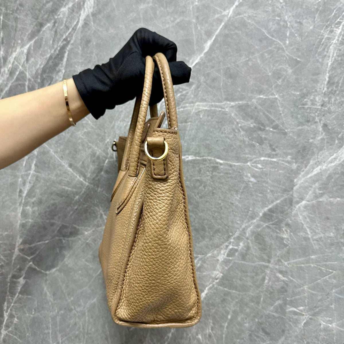 Celine Luggage Mini Camel Beige Top Handle Bag