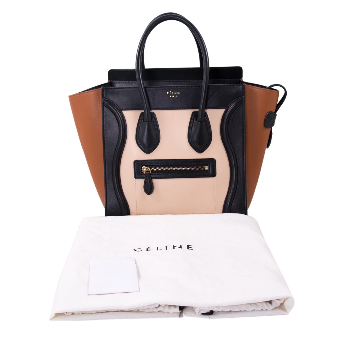 Celine Tricolor Micro Luggage Tote Bag