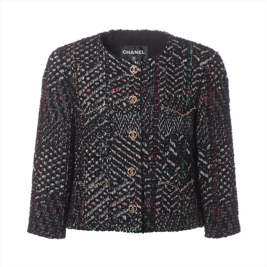 Chanel Coco Button P75 Wool  Nylon cturnal Jacket 38  Multicolor P75487V66678
