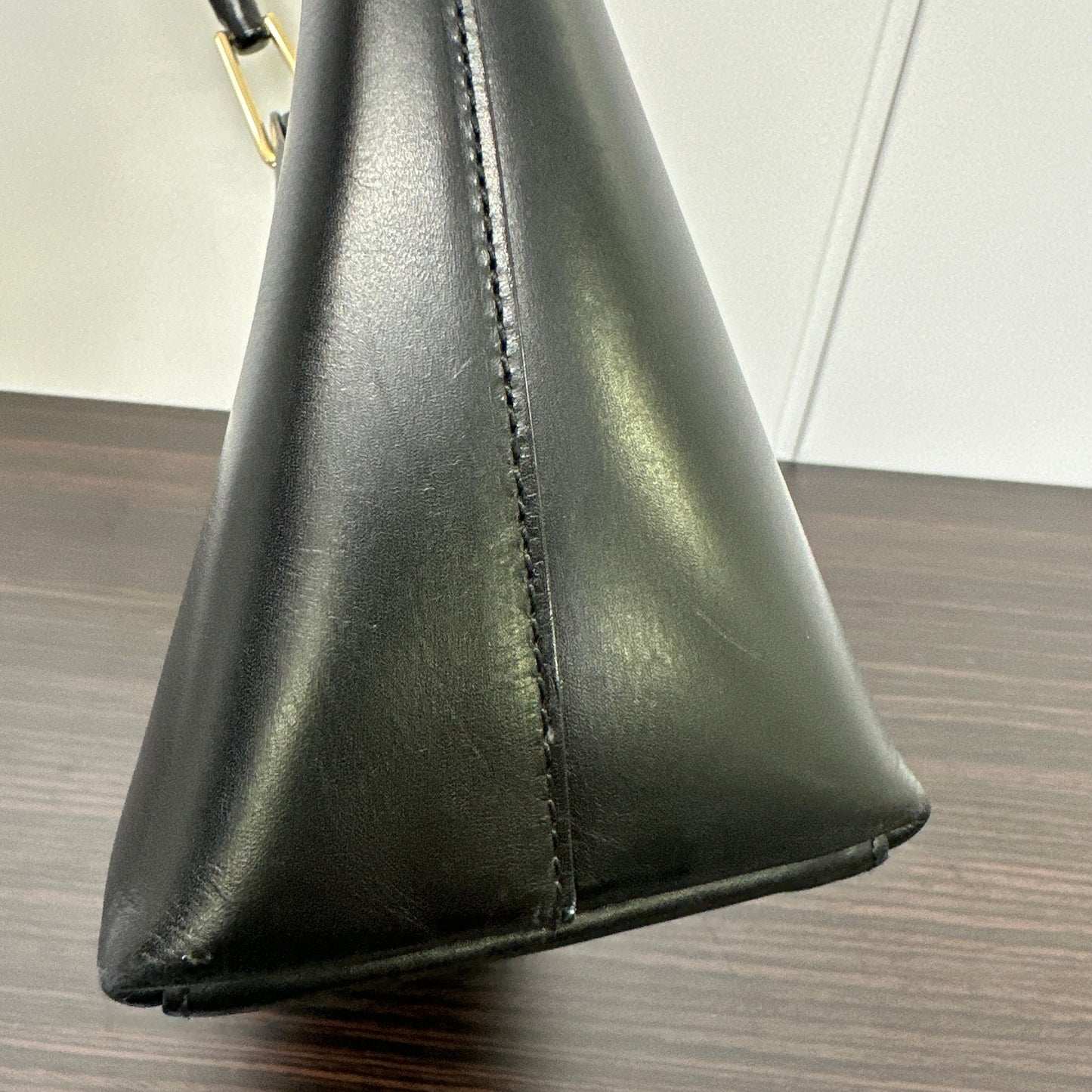 Gucci Vintage Leather Bamboo Shoulder Bag - Blue Shoulder Bags, Handbags LB