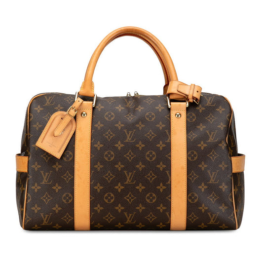 Louis Vuitton Monogram Carryr Boston Bag M40074 Brown PVC Leather  Louis Vuitton