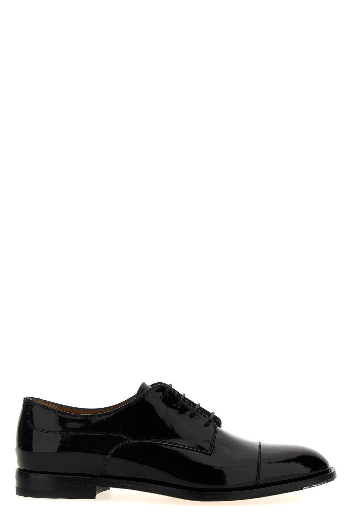 Gucci Men Patent Leather Lace-Up Shoes