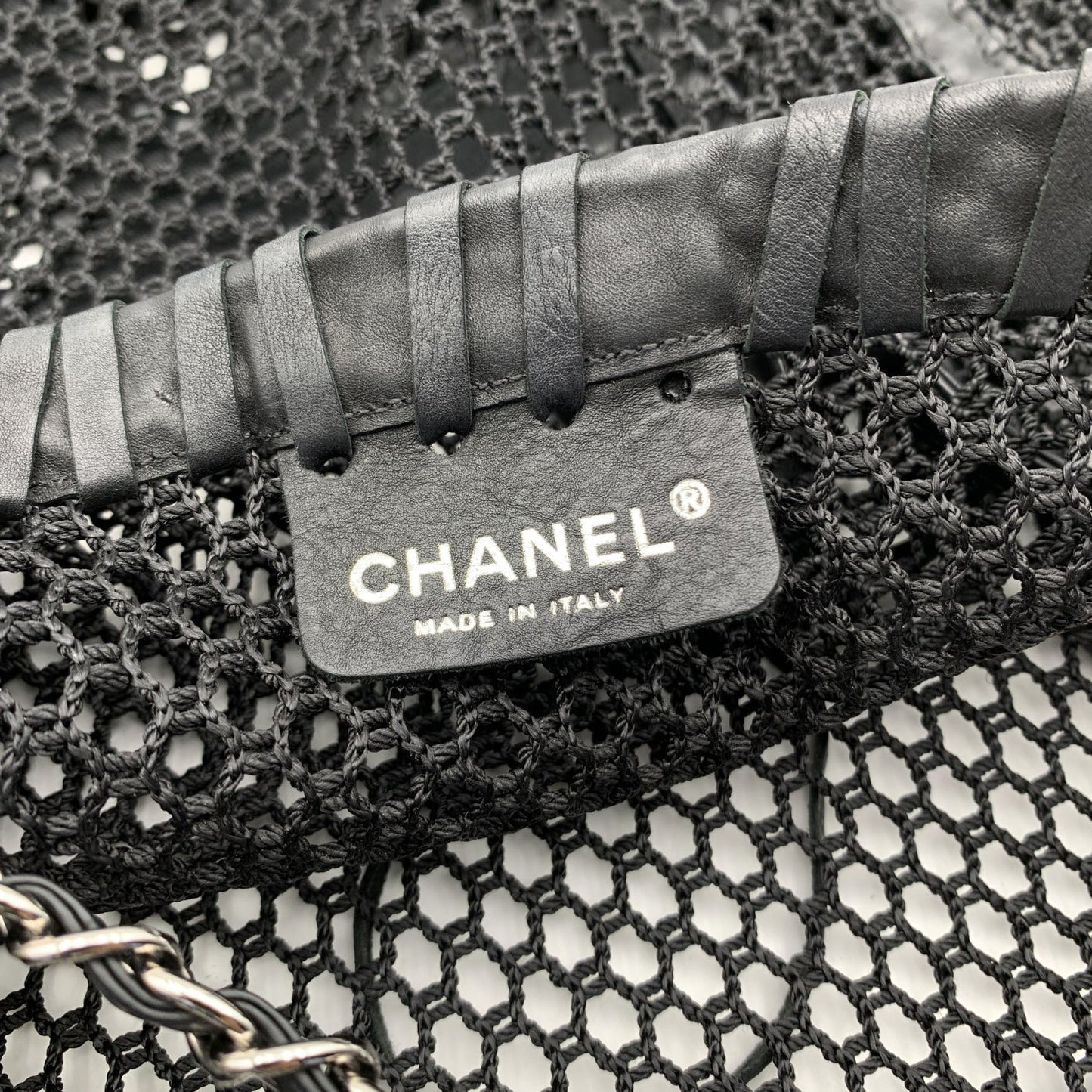 Top Quality Chanel Limited Edition Resort 2011 Black Fringe Mesh Tote Bag