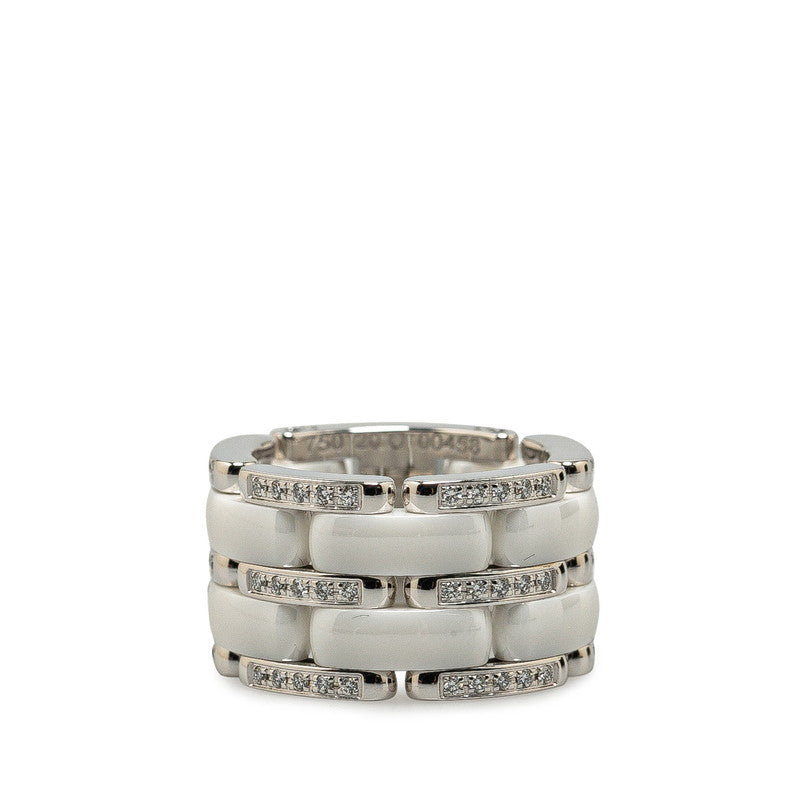 Chanel Ultra Ring #49 K18WG White G White Ceramic  CHANEL