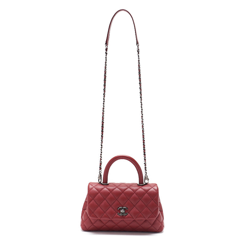 CHANEL Matrasse Coco Handle 2WAY Handbag Caviar S Red (Silver G ) Handbag  Shoulder Bag Ladies Handbag Hybrid 【 Delivery】 Netherlands Online