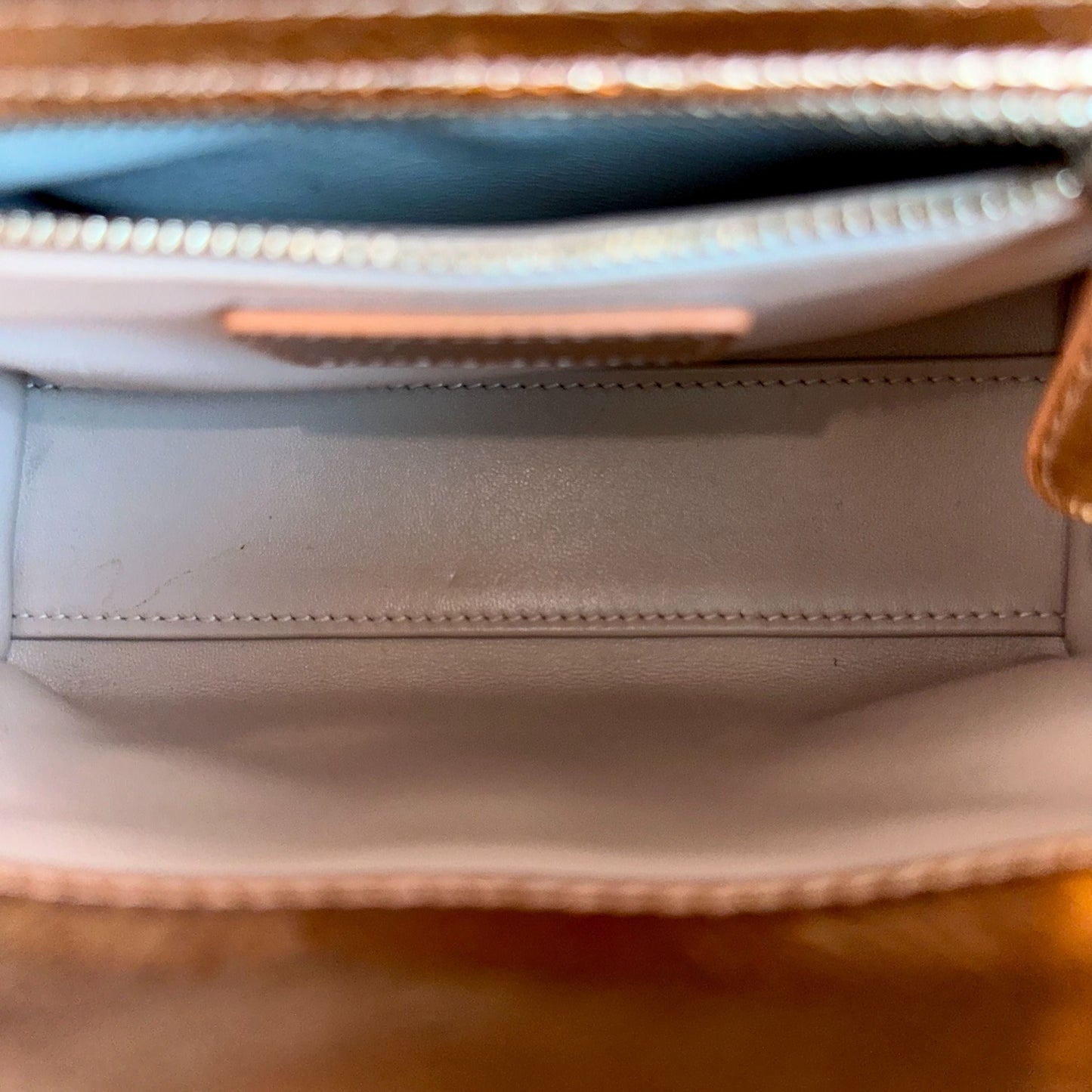 *Chain Strap* Lady Mini Metallic Cannage Rose Gold SHW