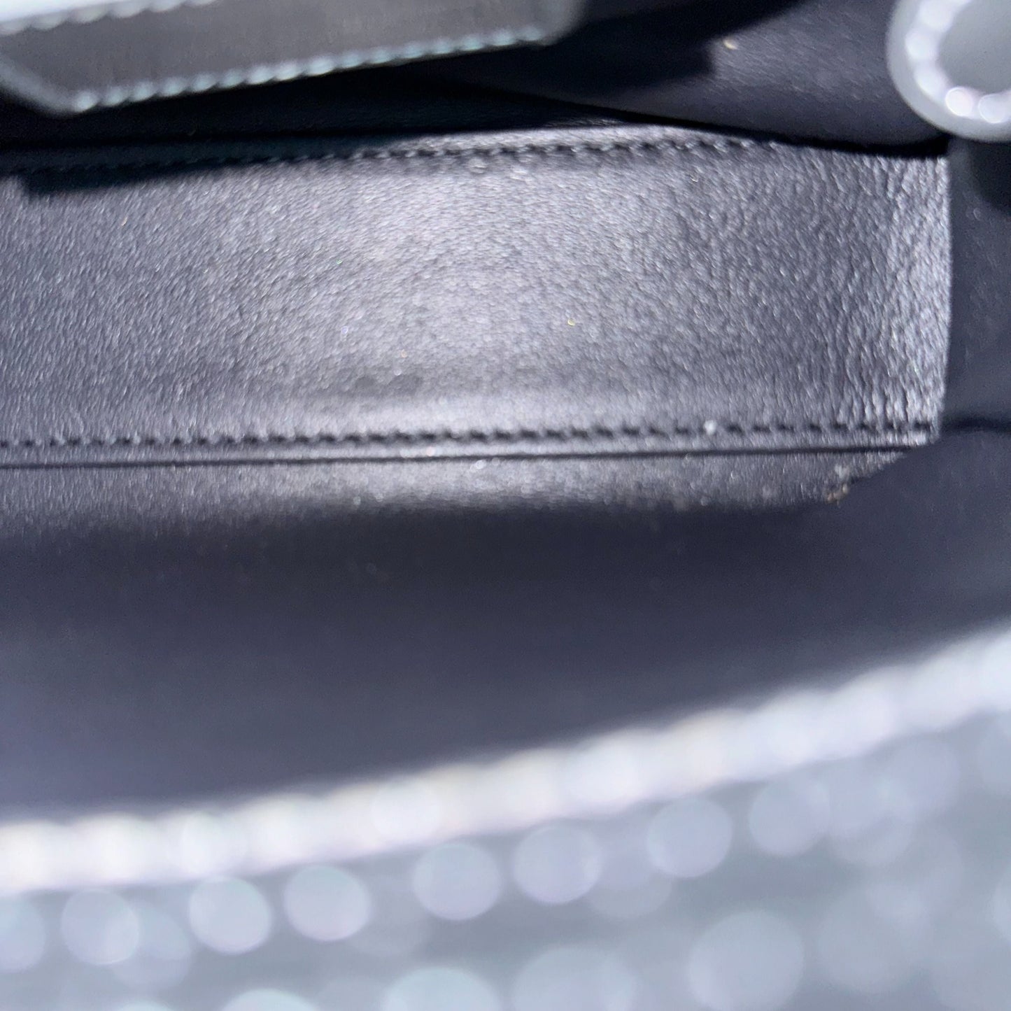 *Chain Strap* Lady Mini Metallic Silver Micro-Cannage SHW