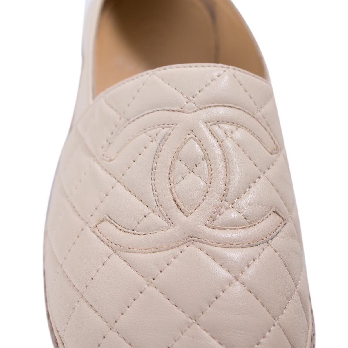 Chanel Quilted Lambskin Leather Espadrilles