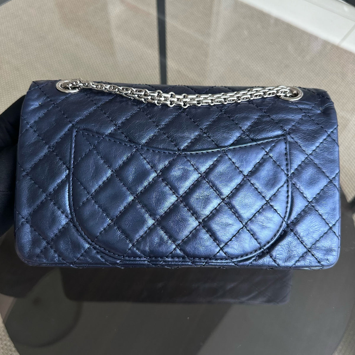 2.55 Reissue Calfskin Iridescent Blue SHW No 11