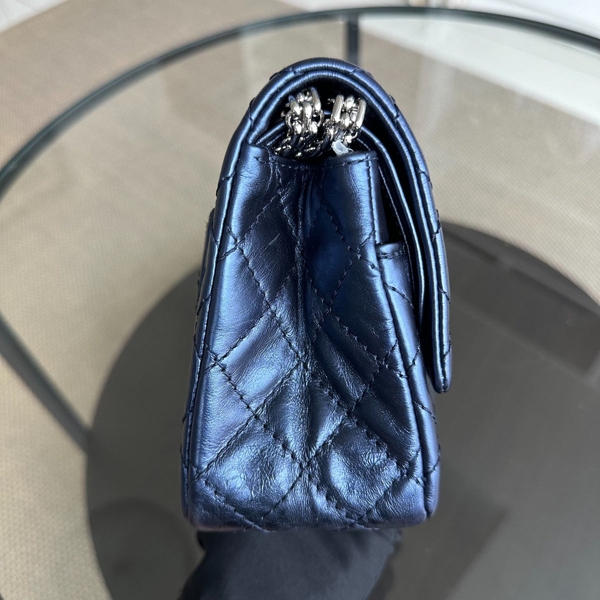 2.55 Reissue Calfskin Iridescent Blue SHW No 11