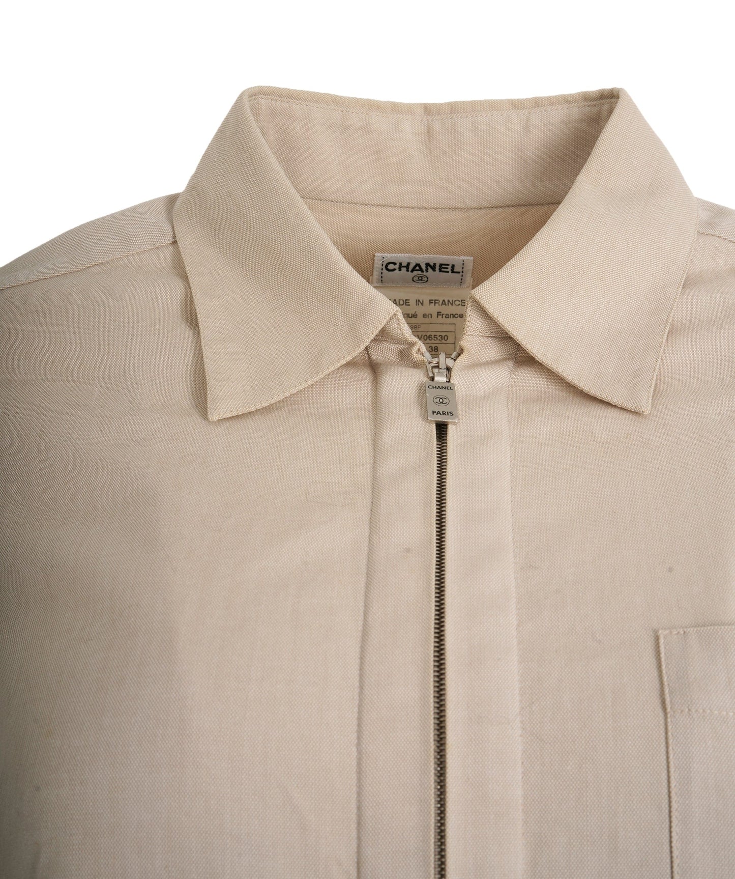 Chanel 98A Beige CC Pocket Cropped Jacket DBXS3232