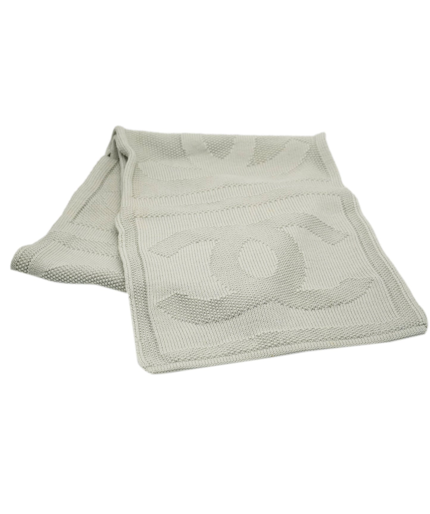 Chanel Big Logo Scarf Gray  DBXS2432
