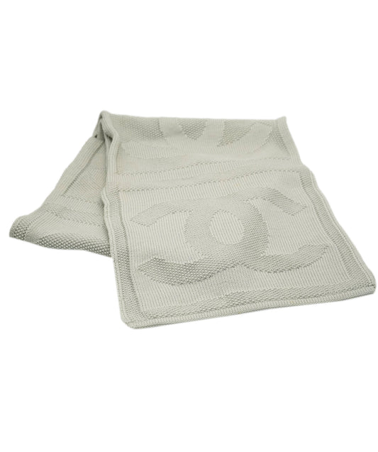 Chanel Big Logo Scarf Gray  DBXS2432