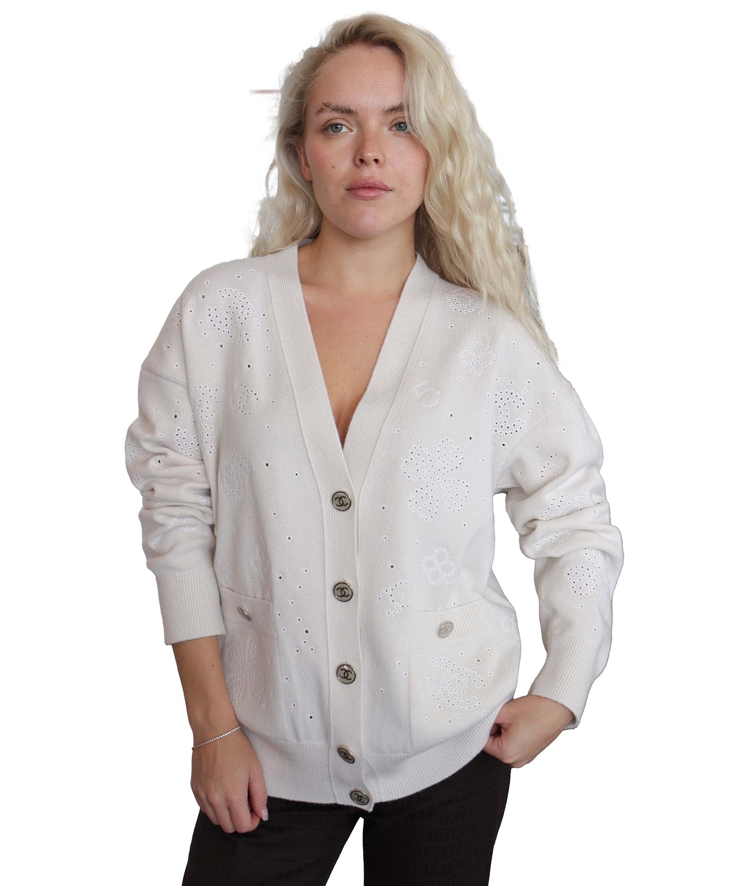 chanel cardigan logo 2020s cardigan DXBS2556