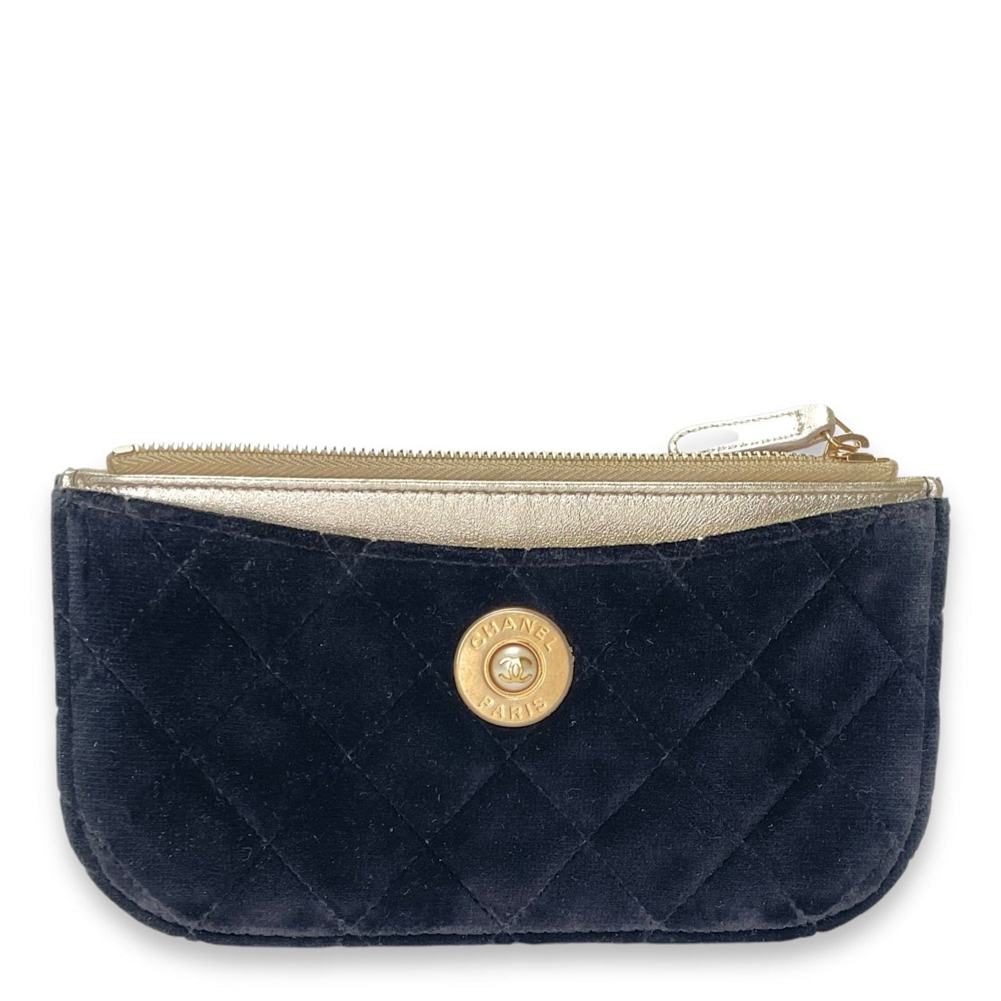 Chanel  CC Pouch in Velvet, Gold Hardware C2407020VZ