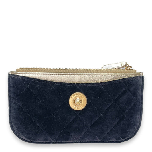 Chanel  CC Pouch in Velvet, Gold Hardware C2407020VZ