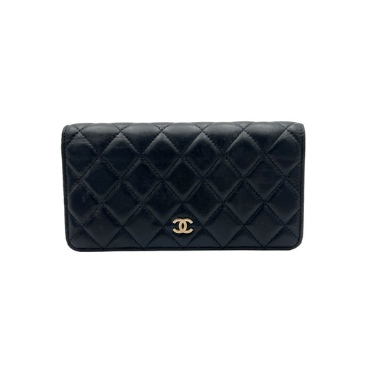 Chanel  CC Quilted Wallet Wallet in Lambskin, Silver Hardware C2405537CH