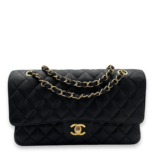 Chanel  Classic Double Flap Mediun Shoulder bag in Caviar leather, Gold Hardware C2402606JD