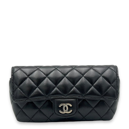 Chanel Classic Glasses Flap Case Black Crossbody Bag in Lambskin, Silver hardware S2410-002004VZ