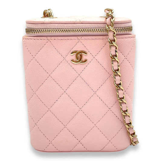 Chanel Classic Pink Vanity Bag in Caviar Leather, Gold hardware S2409-000836CH