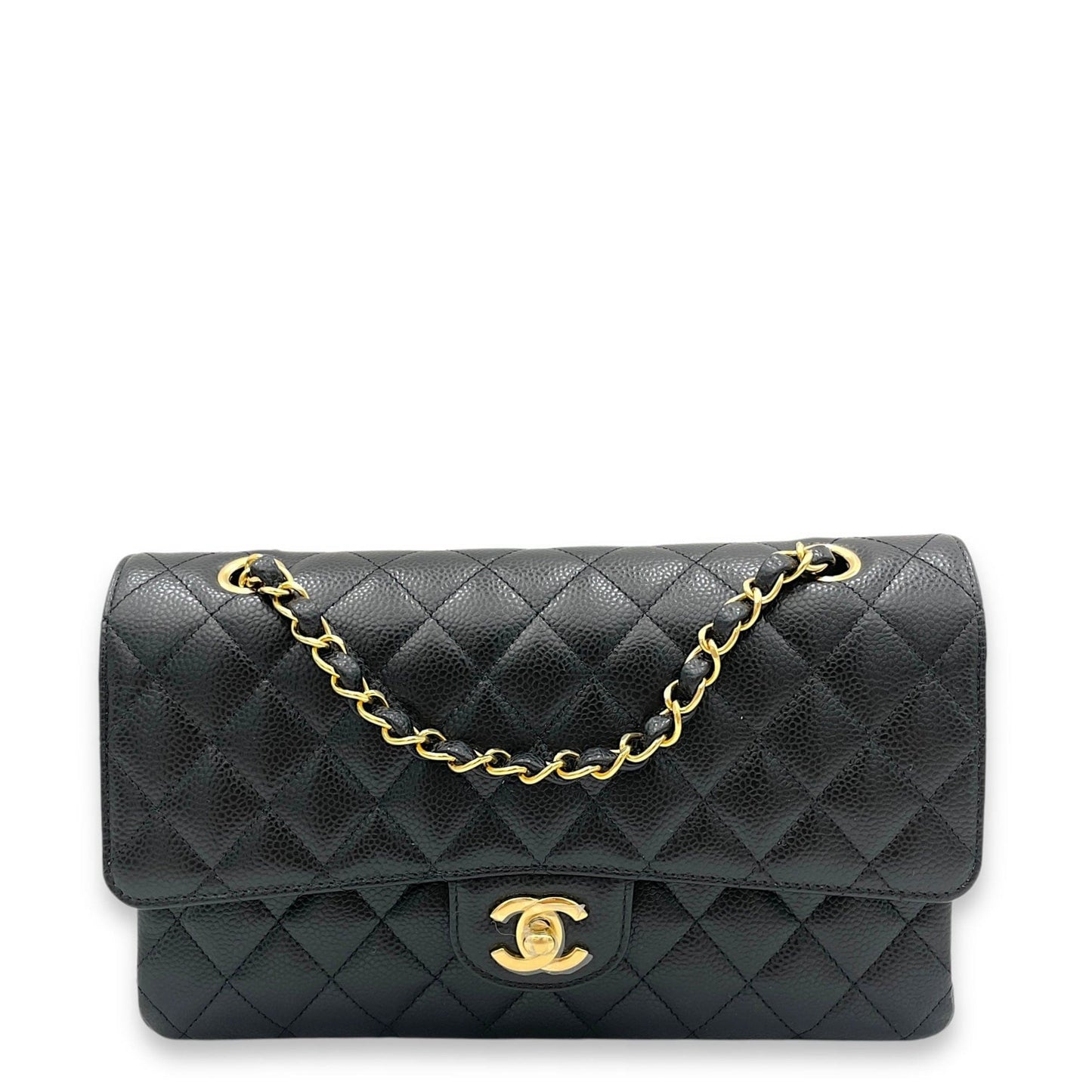 Chanel Classic Shoulder Bag Medium Black in Caviar Leather, Gold hardware C2409-001392AN
