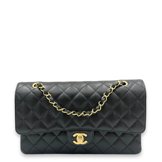 Chanel Classic Shoulder Bag Medium Black in Caviar Leather, Gold hardware C2409-001392AN