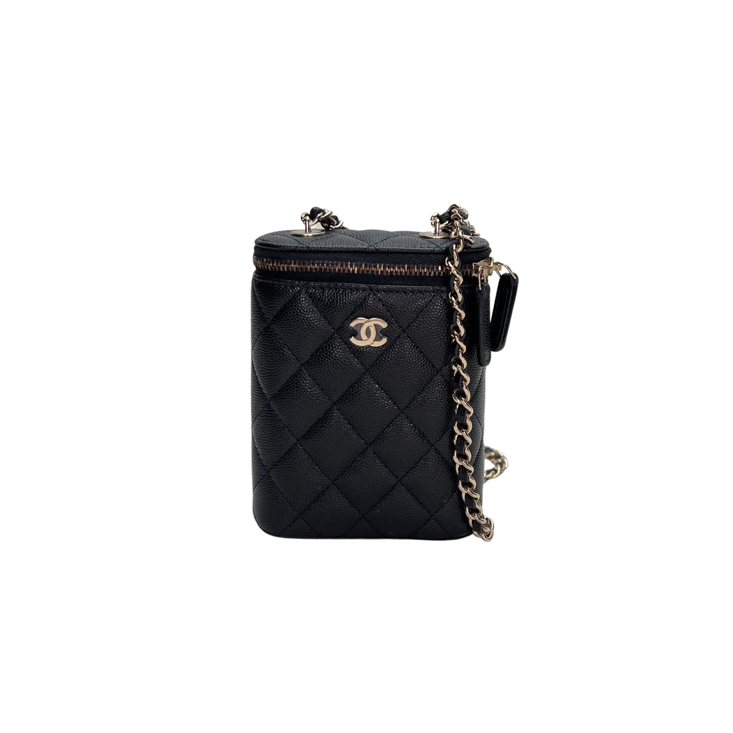 Chanel  Classic Vanity bag in Caviar leather, Light Gold Hardware S2404900AN