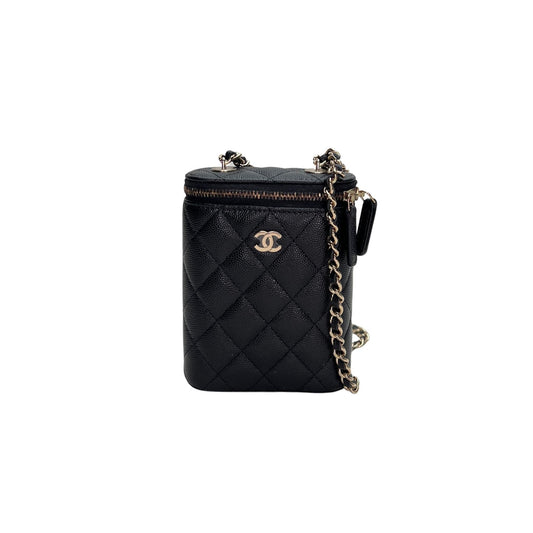 Chanel  Classic Vanity bag in Caviar leather, Light Gold Hardware S2404900AN