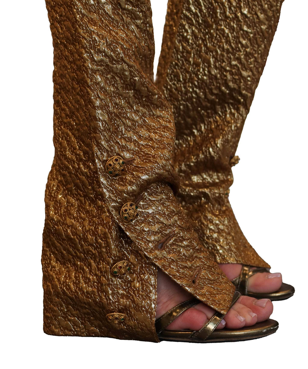 Chanel Metallic Gold Pants Runway VO5115 P08393 DXBS2625