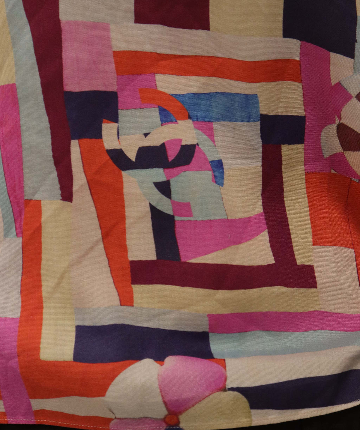 Chanel pink/ purple patterned silk tank top DXBS2542