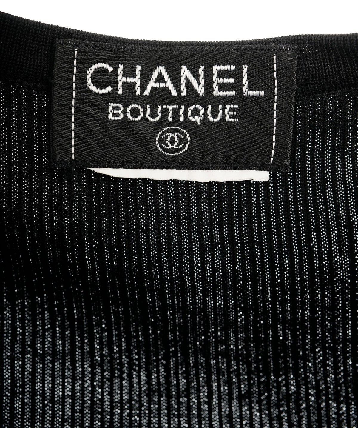 Chanel Rib Sleeveless Top Black DBXS2427