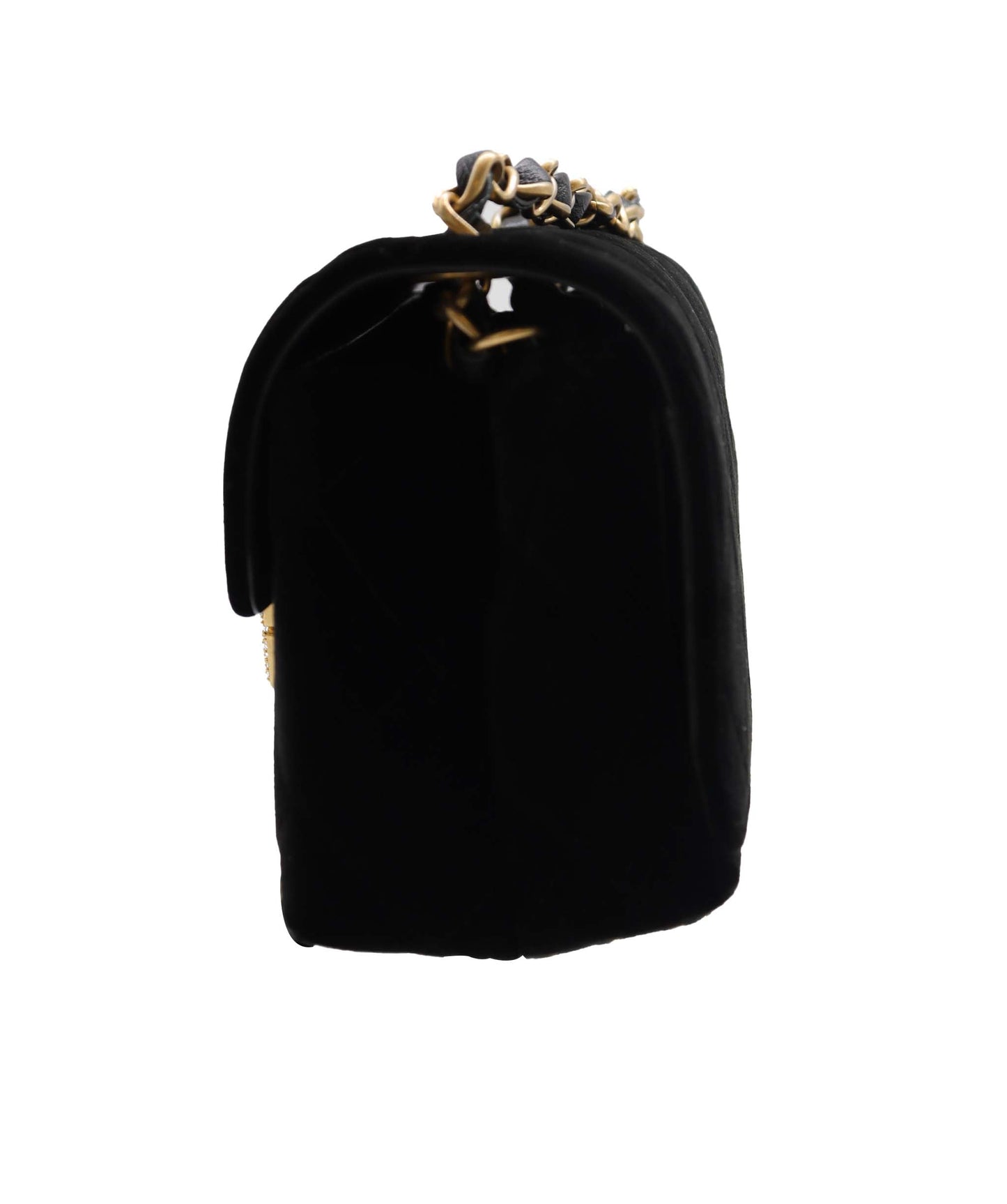 CHANEL VINTAGE VELOR RHINESTONE CHAIN SHOULDER -  DXBS2755