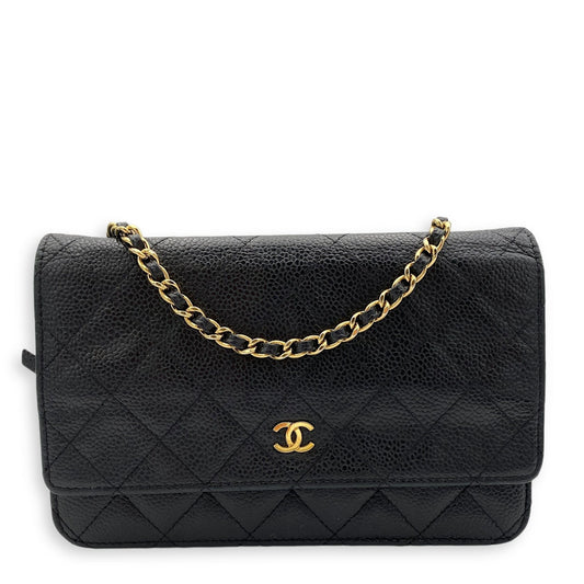 Chanel WOC Wallet On Chain Small Black in Caviar Leather, Gold hardware OS2410-001676LP