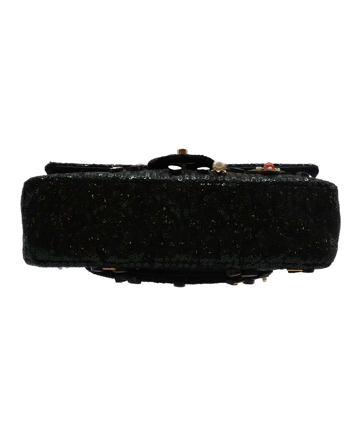 RTV Chanel Black and Green Embellished Classic Flap - DXBS2776