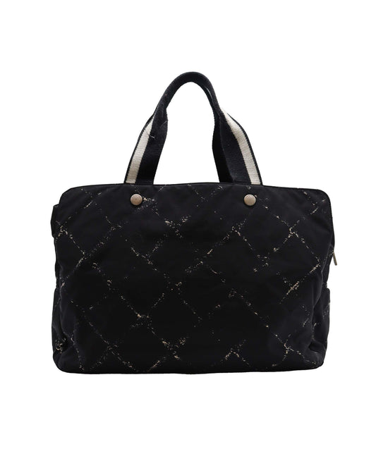 Chanel Black Nylon Travel Tote Bag AGC2038