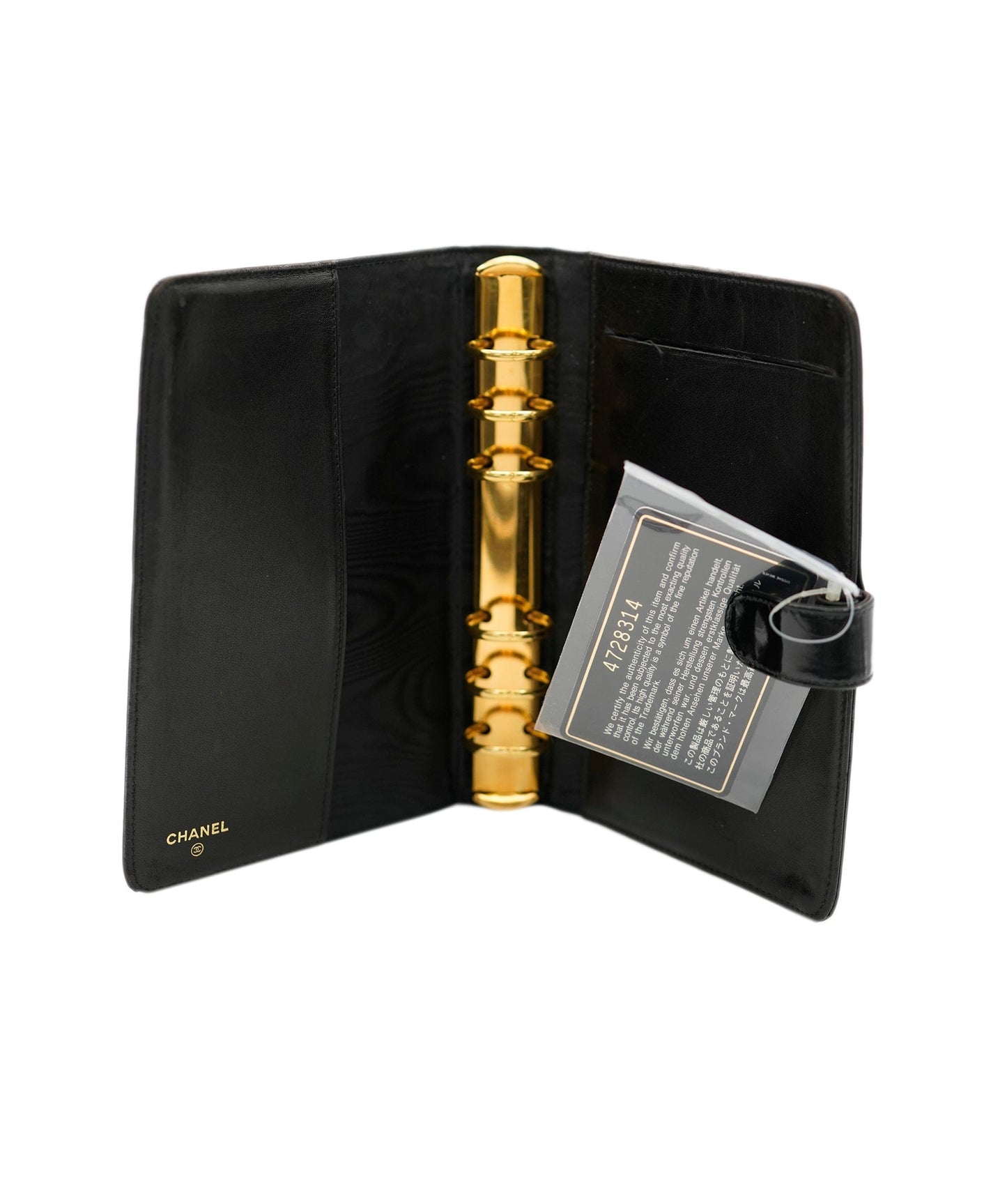 Chanel Black Patent Leather CC Planner/Agenda Cover  DXBV0455