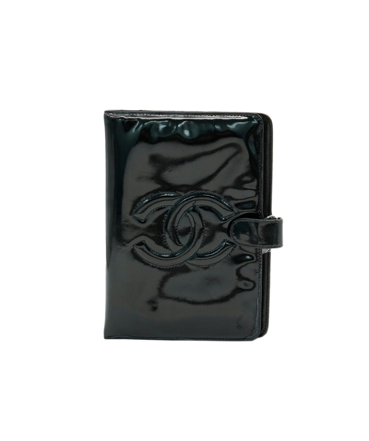 Chanel Black Patent Leather CC Planner/Agenda Cover  DXBV0455