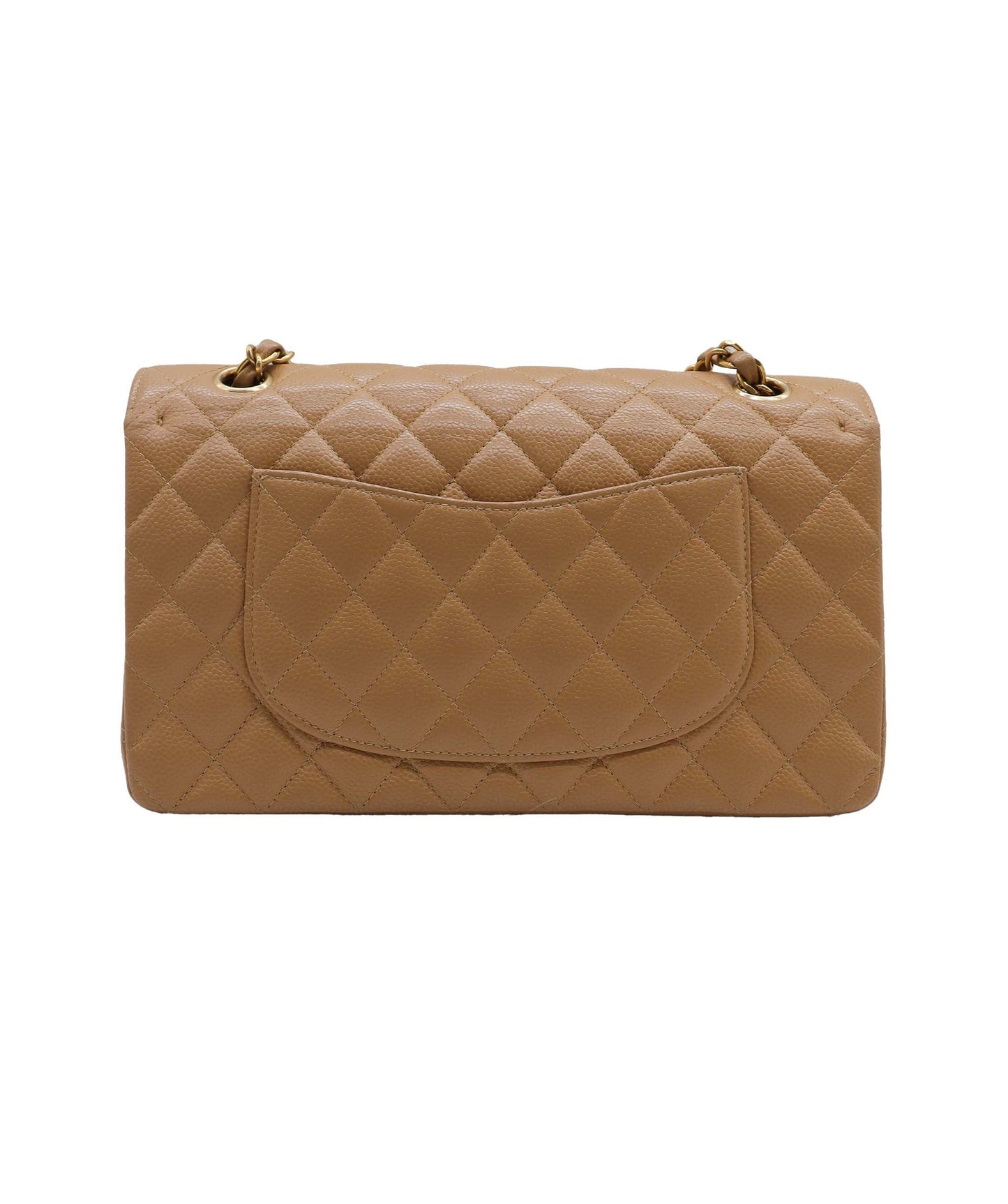 Chanel Classic Medium Caviar GHW Dark Beige DXBS2342