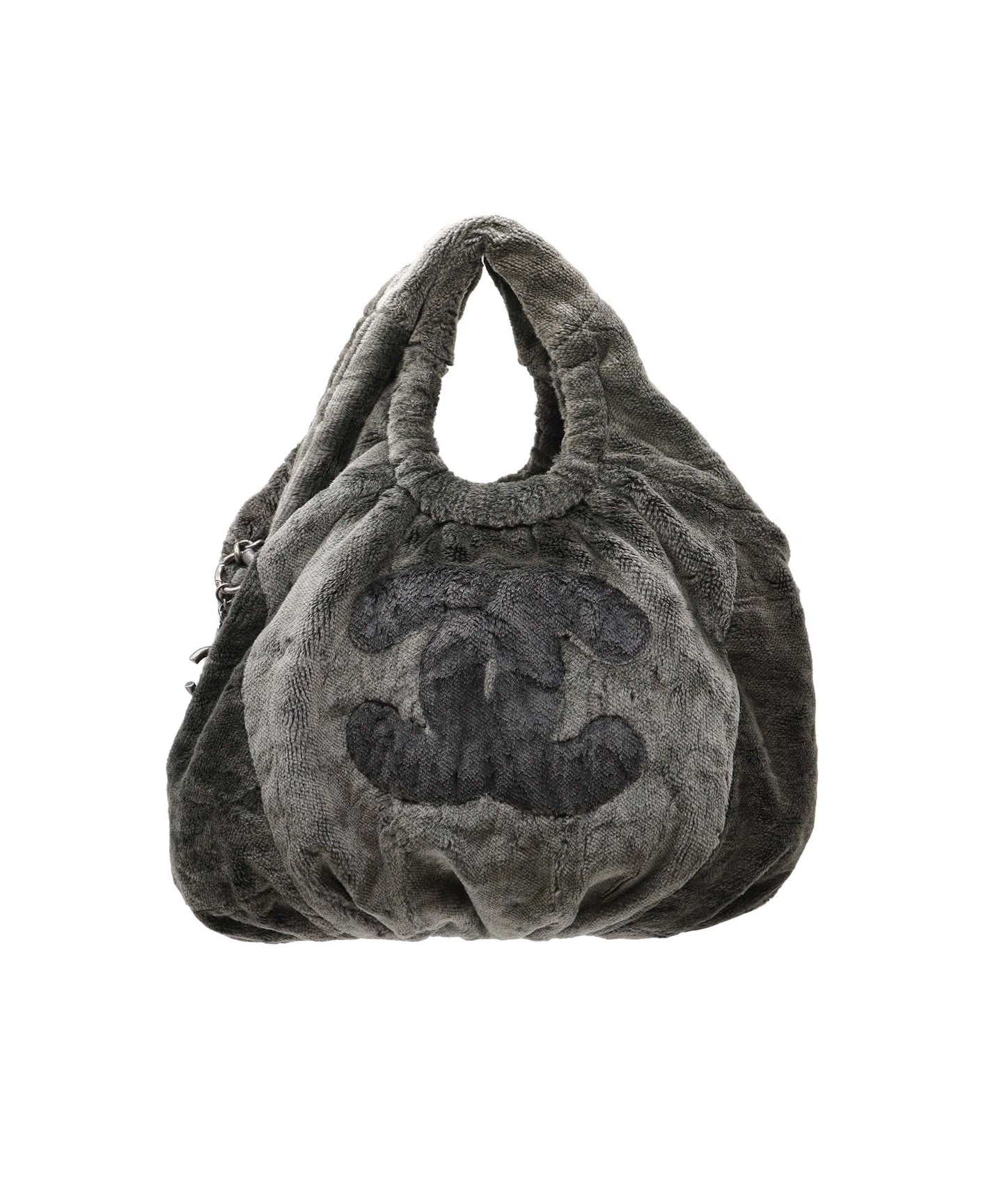 Chanel faux fur khaki tote - DXBS3067