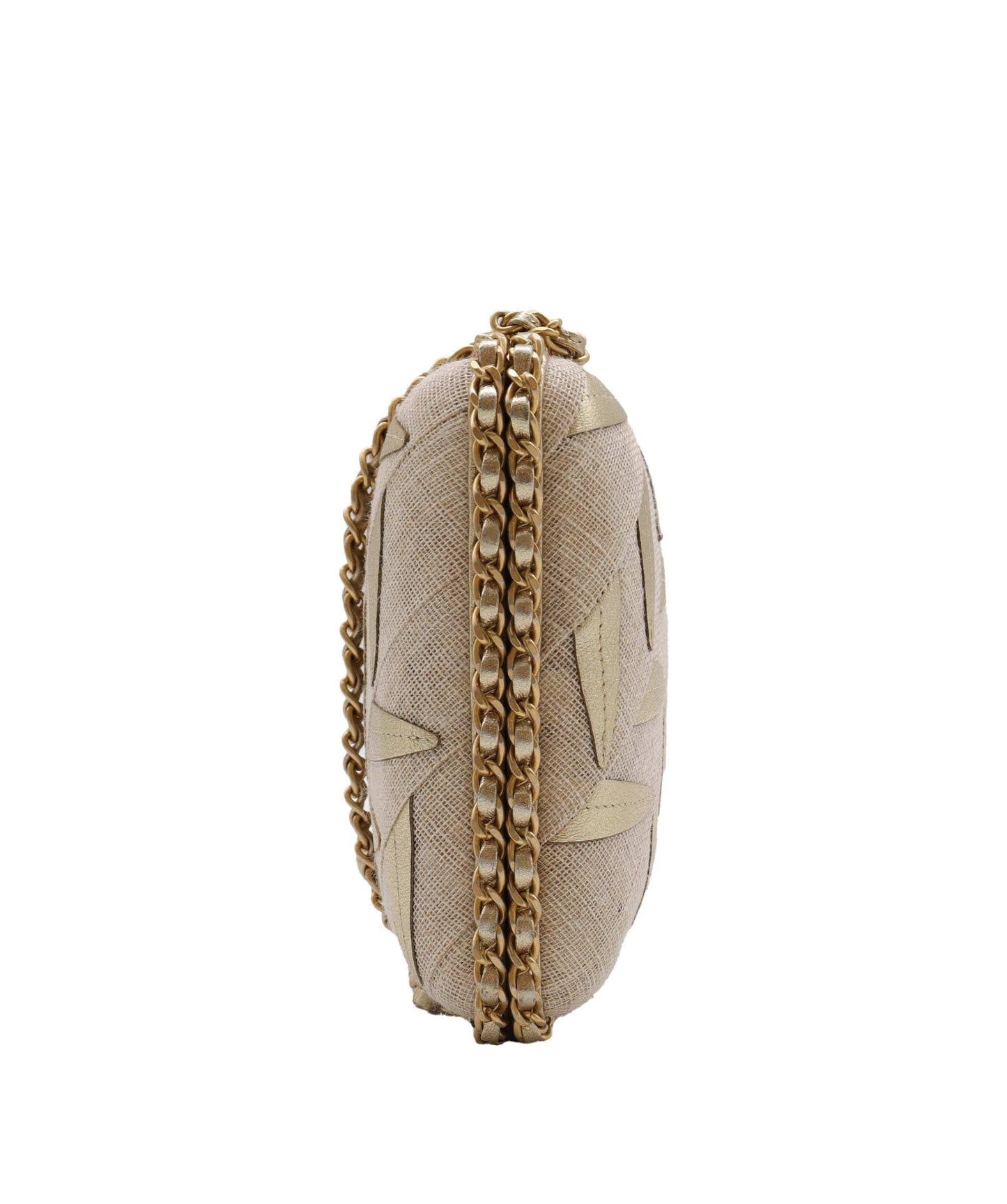 Chanel Greece Box Clutch Raffia with Leather- DXBS2771