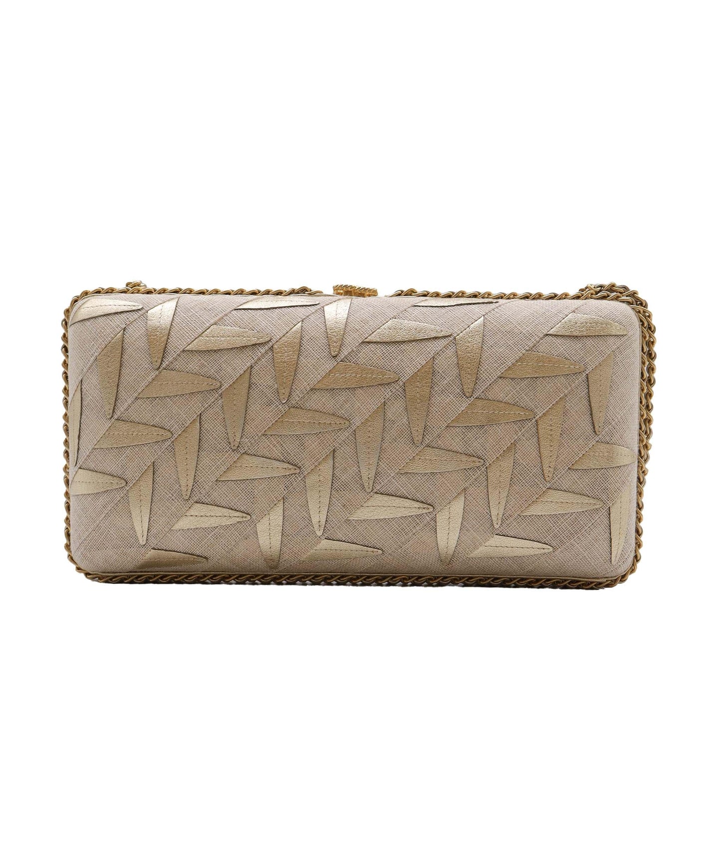 Chanel Greece Box Clutch Raffia with Leather- DXBS2771