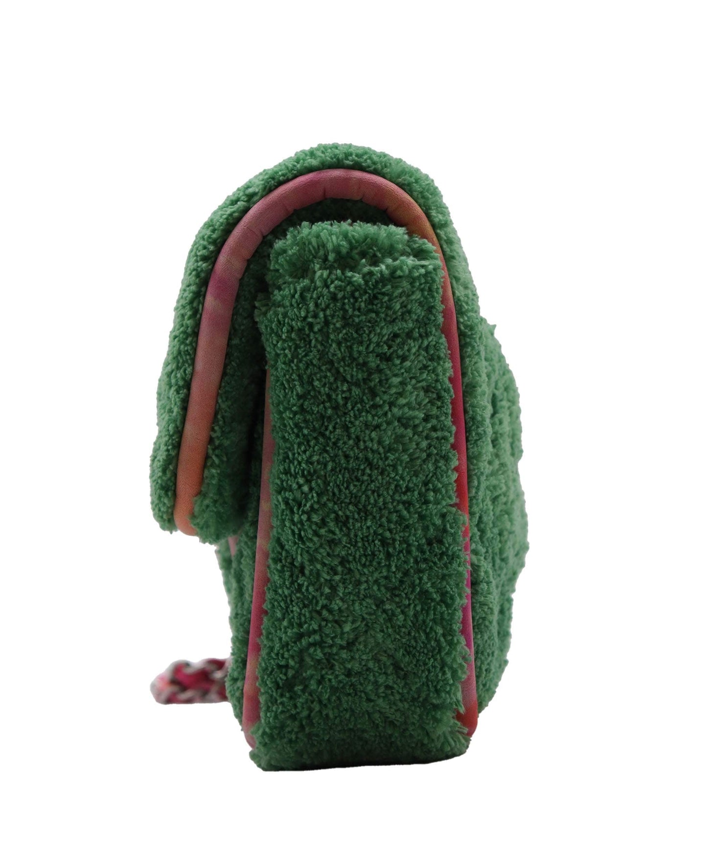 Chanel Green Towling Fluffy Flap Bag DXBK0324