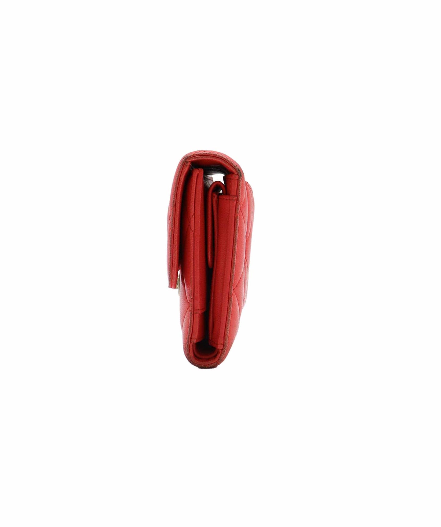 Chanel Long Wallet Red Lambskin #12  SKC1913