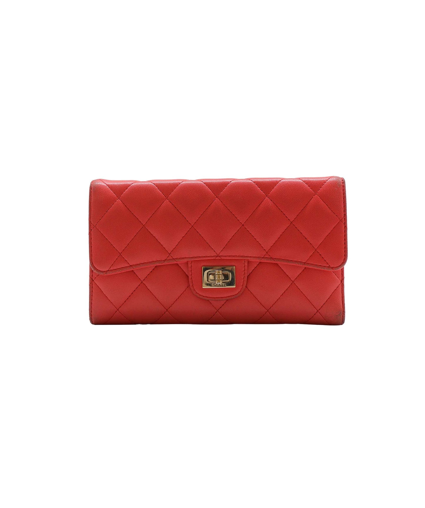 Chanel Long Wallet Red Lambskin #12  SKC1913