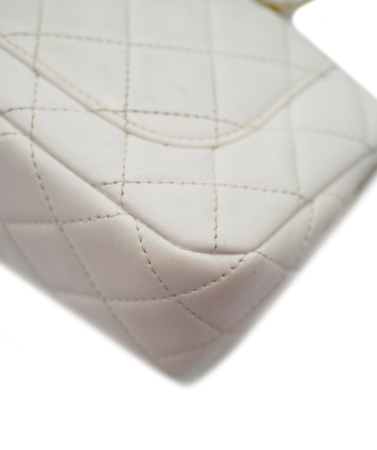 Chanel Mini Rectangle Flap White Lambskin Pearl Crush Matte GHW #31 DXBA0100