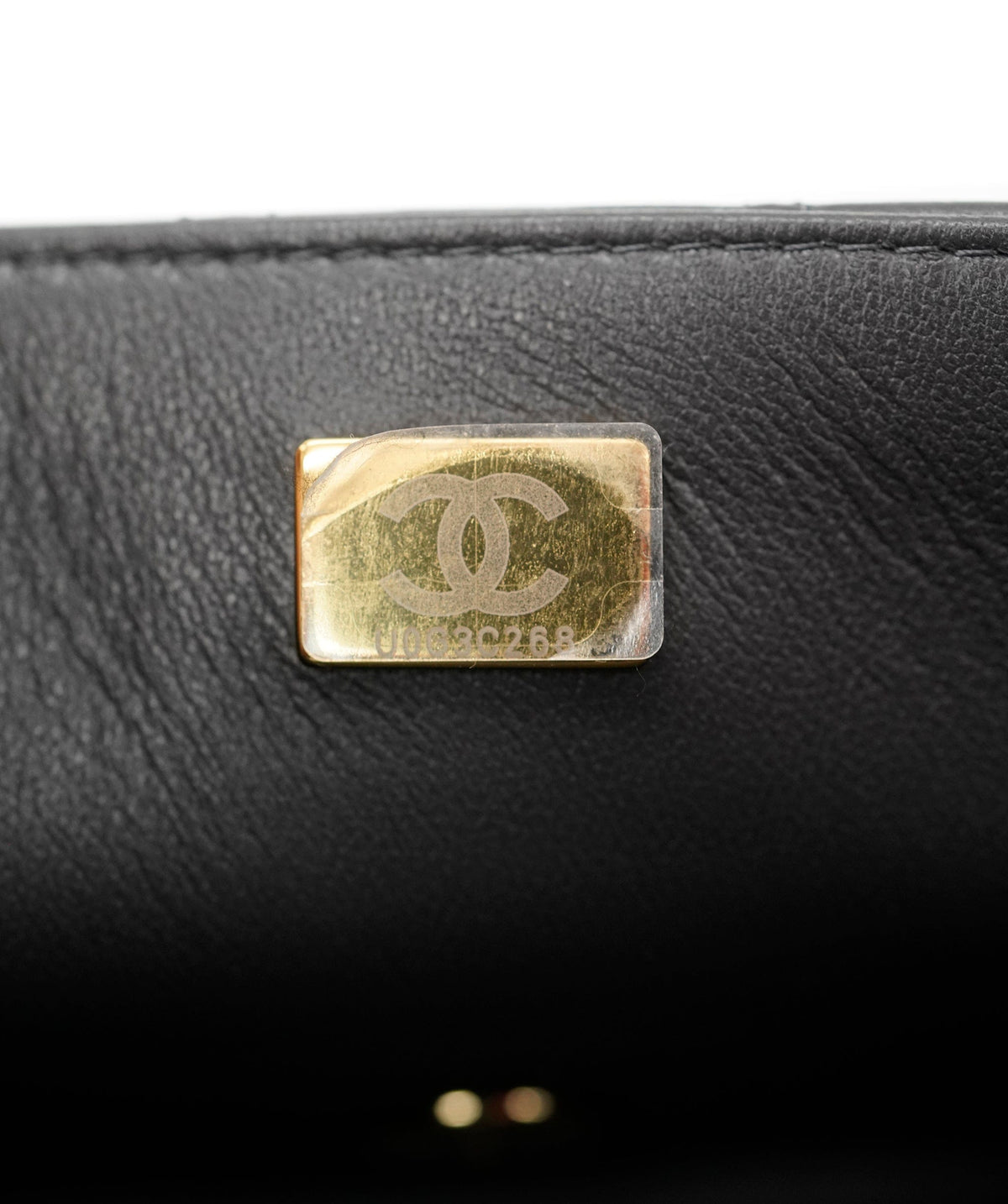 Chanel mini rectangle in dark grey champagne gold hardware AGL2555