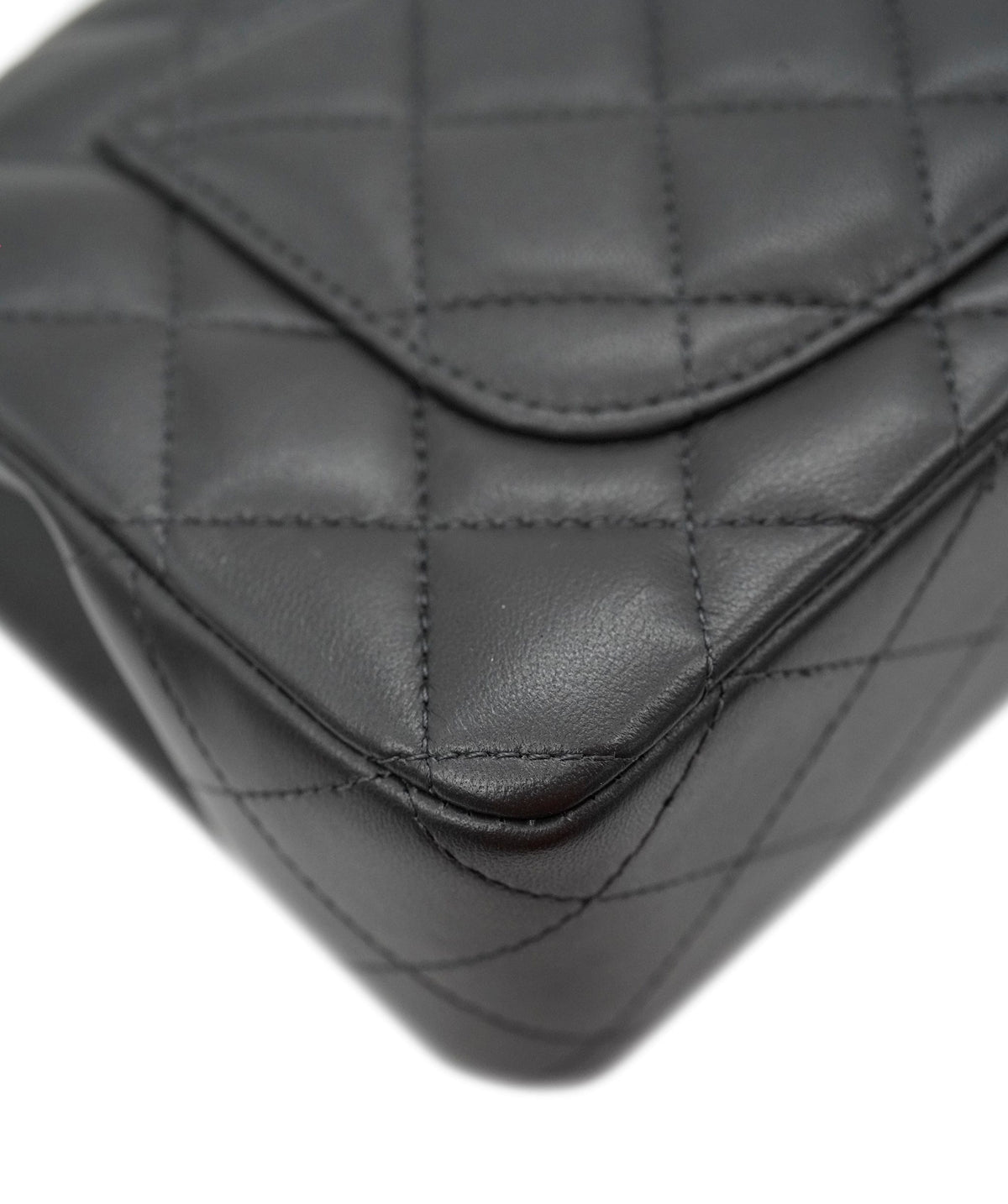 Chanel mini rectangle in dark grey champagne gold hardware AGL2555